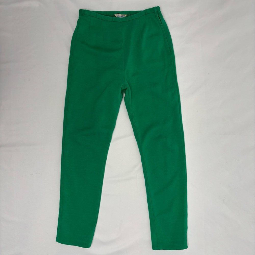 Vtg 1940s Tricot Elle high waist side zip dress pants trousers womens Size 28